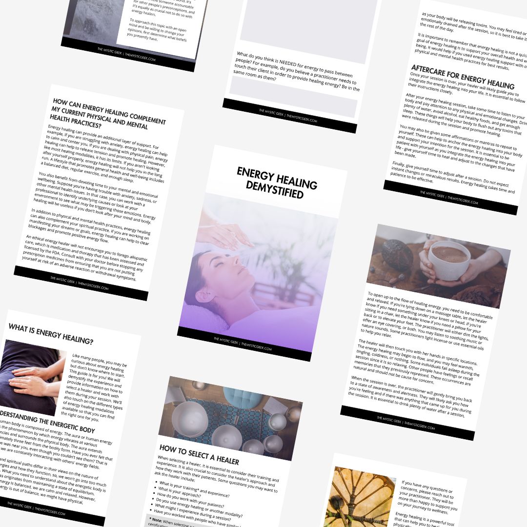Workbook Mock-Up Energy Healing What to Expect